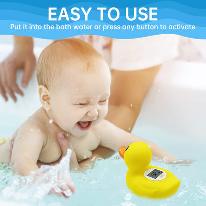 B&H Duck Baby Bath Thermometer, Digtal Tub Thermometer for Accurately Measuring Baby's Water Temperature, BPA Free, Toddlers Safety Floating Toy