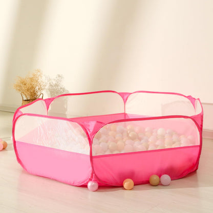 Foldable Ball Pit for Toddlers, Large Pop Up Ball Pits Kids Play Tent Crawl Playpen Ball Pool Playhouse Playpen with Storage Bag, for Boys Girls Dogs Cats Ferrets Indoor Outdoor, Bright Pink