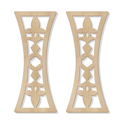 Zzbakress 2 Pcs Mid Century Modern Wall Decor Wooden Abstract Geometric Art for Home Living Room Bedroom (Style Q)
