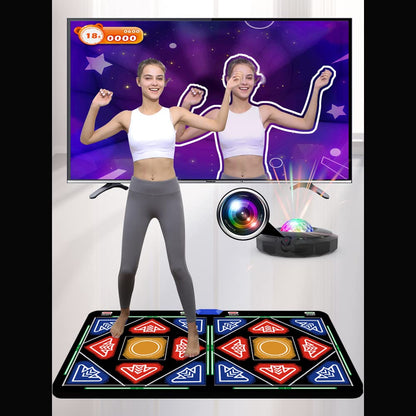 OZLET Single/Double HDMI Musical Electronic Dance mat with a Camera,a 64G Large Memory Card,Including 1030 Games,81 Music Videos,650 Songs,Suitable for TV use,a Luxurious Gift for Boys and Girls