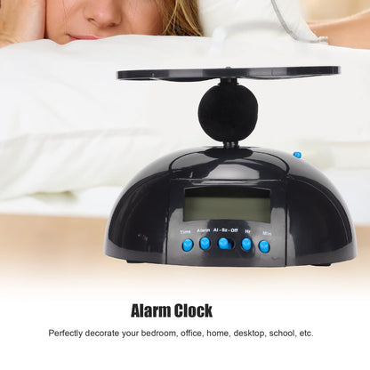 Kafuty-1 Novelty Digital LED Alarm Clock,Gadget Run Away Flying Alarm Clock for Bedroom/Office/Home/School,Rolling Helicopter Chopper Propeller Clock Creative Gift