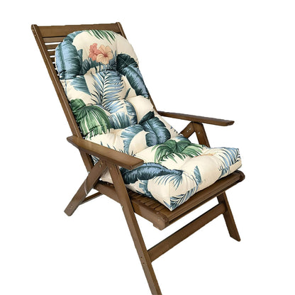 COGINQUS Indoor/Outdoor Rocking Chair Cushion Waterproof 43.3×19.7in-All Weather Patio&High Back Chair Cushions with Ties,Thicken Outdoor Garden Furniture Chair Pads Replacement (Hawaiian)