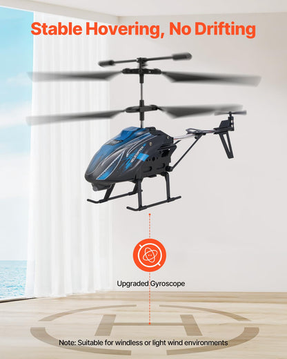 VEVOR RC Helicopter, 2.4GHz Flying Remote Control Helicopter, 3.5 Channel RC Airplane for Kid, 16 Mins Flight Time, Altitude Hold, One-Key Takeoff/Landing & LED Lights, Toys for Kids Ages 8 and up