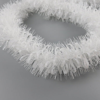 Yocknoce White Tinsel Garland, 33 Ft Winter Wonderland, Wedding, Christmas, Baby Shower, Elegant Party Backdrop, Festive Indoor Outdoor Decorations