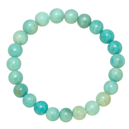 Amazing Gemstone Crystal Bracelet for Women Men's Gifts - Protection Healing Crystal Bracelet - 8mm Gemstone Beaded Stretchable Bracelet Pulseras Para Hombres Mujer Stocking Stuffers Mothers Day Gift (Amazonite)