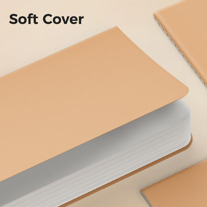 XYark 20 Pack Blank Small Pocket Notebook Journals Bulk with Thick Unlined Paper, 60 Pages, 5.5x3.5 inch, A6 Size, Easy to Carry, Kraft Cover, Diary Writing Sketchbook Subject Notebooks Planner