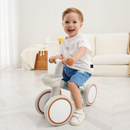KidRoller Kid's Balance Bikes for 1 Year Old Boys and Girls, 12-36 Months Toddler Ride-on with Adjustable Seat and a Front Basket, First Birthday Gifts Sky Blue
