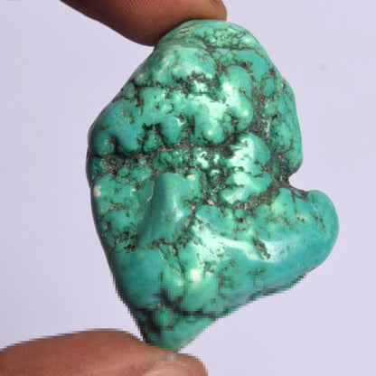 GEMHUB Rough Turquoise Healing Crystal Approximate 256 Ct Untreated Blue Turquoise, Certified Raw Blue Unheated Turquoise, Natural Turquoise Gemstone DP-642