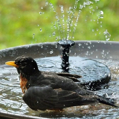 Solar Fountain, Solar Powered Bird Bath Fountain with 4 Nozzles 1.4W Solar Panel Kit Water Pump, Outdoor Watering Submersible Pump for Pond, Pool, Garden, Fish Tank