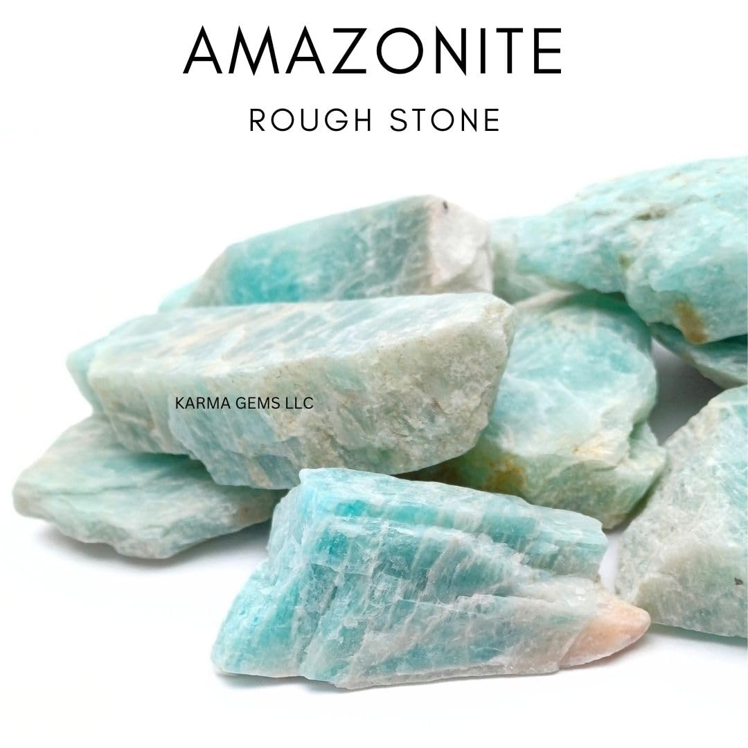 Crystals, Rocks, Jade, Crystals and Healing Stones, Witchcraft Supplies, Healing Crystals, Stones, Healing Stones, Rock Collection, Agate, Raw Stones (Amazonite, 2 Pcs)