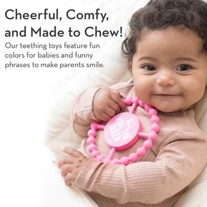 Bella Tunno Happy Teether - Soft & Easy Grip Teething Ring Perfect for Babies and Teething Toys to Help Soothe Gums, Non-Toxic, BPA Free Silicone Teether, Got Mad Love for My Mama