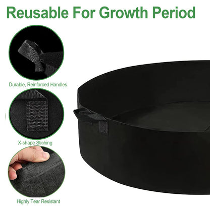 ZtohPyo 2-Pack 50 Gallon Plant Grow Bags, Large Fabric Raised Garden Bed with Handles,Durable Garden Beds Planters Aeration Gardening Container to Grow Vegetables for Outdoor Plants