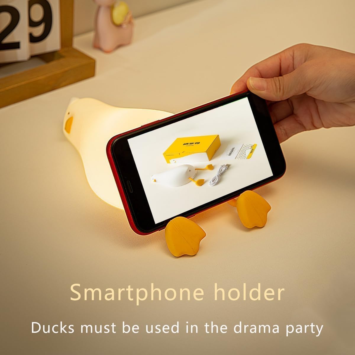 ATCTBOGFS Cute Duck/Chicken/Rabbit/Panda NightLight, LED Squishy Animal Novelty Lamp for Toddler Baby Kids, Nursery Touch Kawaii Room/House Decor Bedside Touch Lamp for Breastfeeding