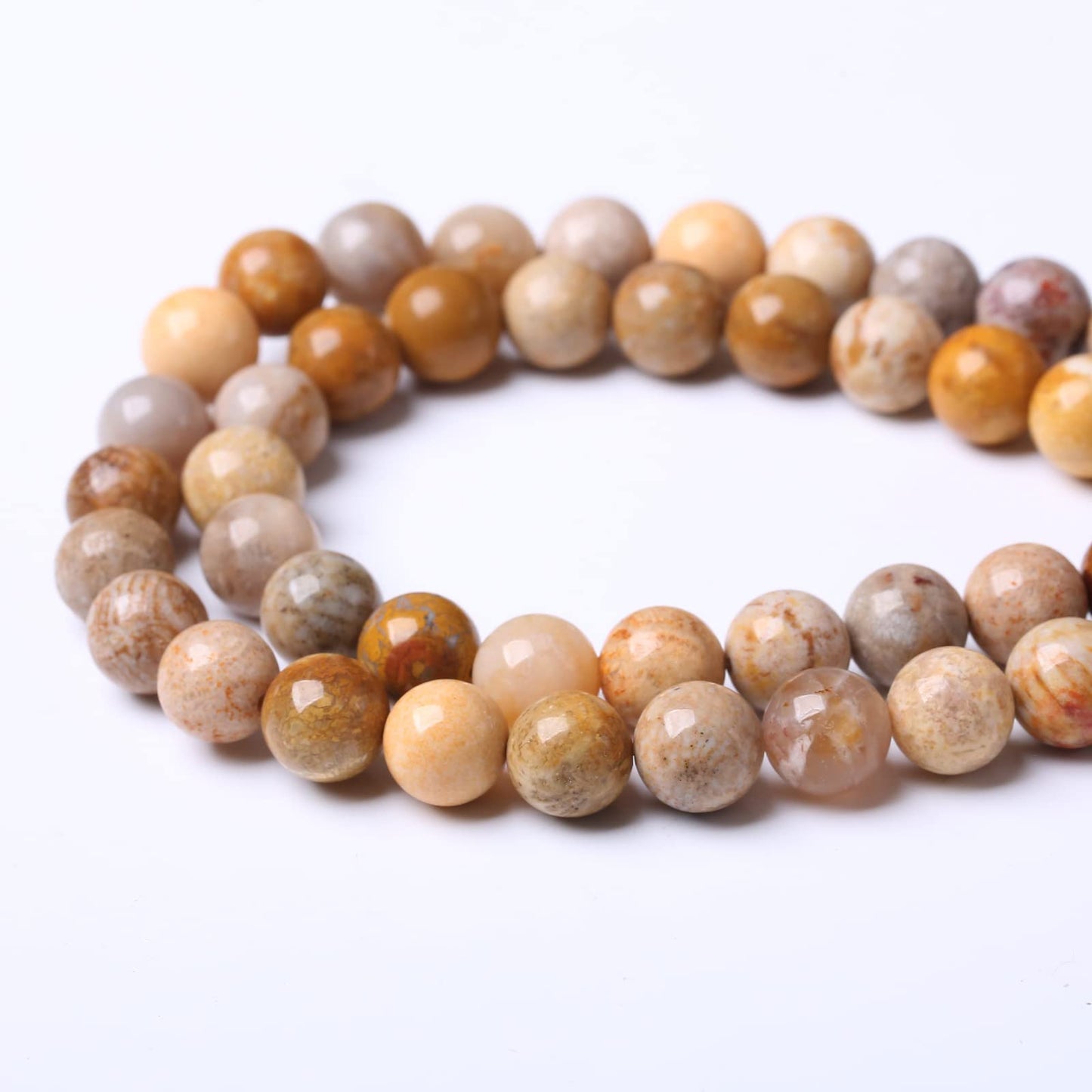 60PCS 6MM Natural Coral Jade Stone Beads Energy Healing Beads for DIY Jewelry Bracelet Necklace Making for Jewelry Making15Inch