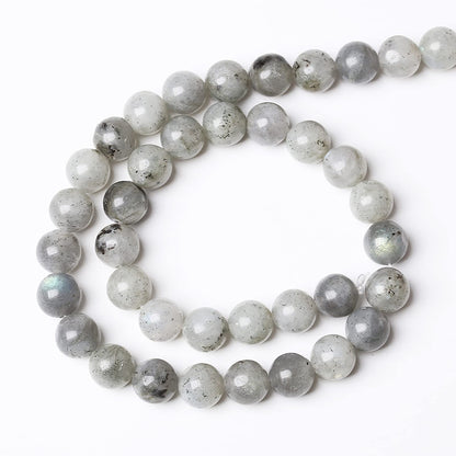36PCS 10mm Natural Gray Labradorite Stone Beads Larvikite Beads for Jewelry Making for Jewelry Making DIY Bracelet Necklace 15 Inch,Energy Stone Healing Power (10mm, Gray Labradorite)