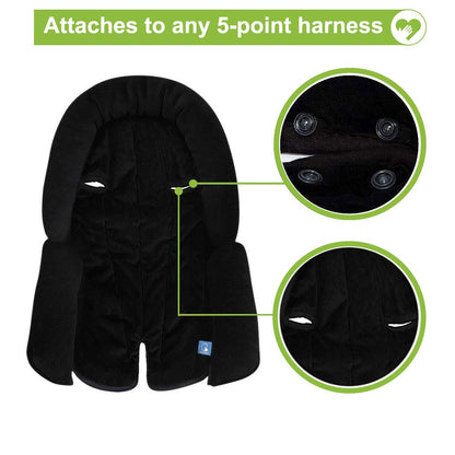 COOLBEBE Upgraded 3-in-1 Babybody Support for Newborn Infant Toddler - Extra Soft Car Seat Insert Cushion Pad, Perfect for Carseats, Strollers, Swings, Black