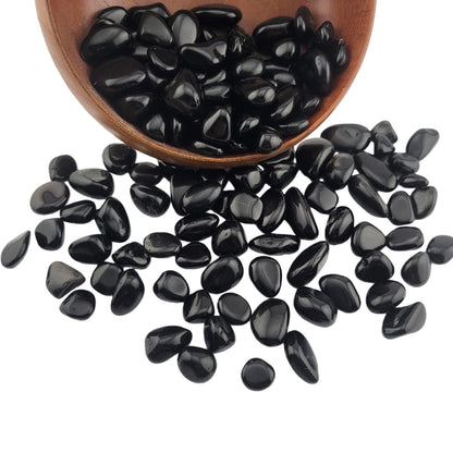 1,000 Carats Black Obsidian Handpicked Tumbled Stones Crystals Chips Bulk Pocket Stones for Healing, Reiki, Meditation, Witchcraft and Home Decorations (Black Obsidian)