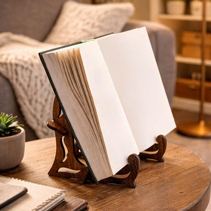 STARINKZ Wooden Display Stand – Handcrafted Multifunctional Wooden Holder for Cookbooks, Tablets, iPad, Books, Decorative Plates, Art Displays & Home Décor – Desktop & Countertop Stand (1)