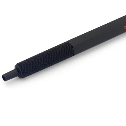 rOtring 600 Ballpoint Pen, Medium Point, Black Ink, Black Barrel, Refillable, 1 Count - Smooth Writing, Style, Comfort, Non-Slip Grip