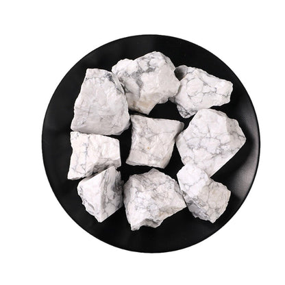Howlite Raw Crystals Healing Crystals Natural Rough Stones 1.2-2" for Tumbling, Fountain Rocks, Yoga, Meditation, Polishin, Gift 21