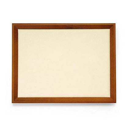 Oirlv Solid Wood Flat Jewelry Tray, Rectangle Jewelry Display Tray, Drawer Dresser or Nightstand Organizer, Microfiber Valet Plate, Catchall Plate(Creamy-White, Large)