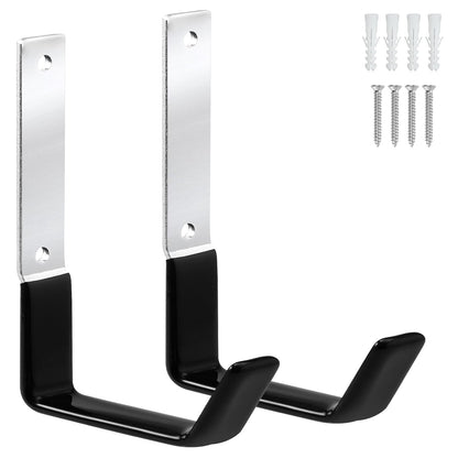 GeeWatom Heavy Duty Steel Hooks,Garage Storage Utility Hooks,Heavy Duty Tool Organizer,Steel Wall Mount Hook, Hose Hanger, Garage Garden Hooks (2)