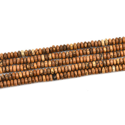 160pcs 4x2mm Natural Picture Jasper Disk Rondelle Spacer Stone Semi Precious Gemstone Loose Beads for Jewelry Making 15 Inch
