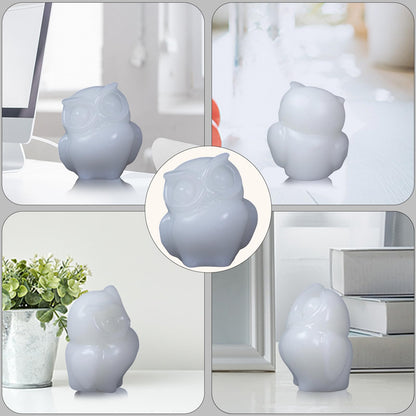 QLRSUXN 2 Inch Owl Figurine Handcrafted,White Jade Healing Crystal Animal Sculpture,Home Decor Unique Gift for Collectors,Crystal Artwork Nature Lovers Birthday Anniversary Present Spiritual Gift