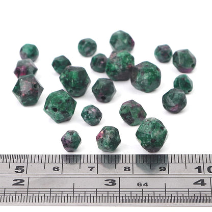 BEADIA Faceted Natural Zoisite Stone Round Beads 8mm 36cm/Strand for Jewelry Making