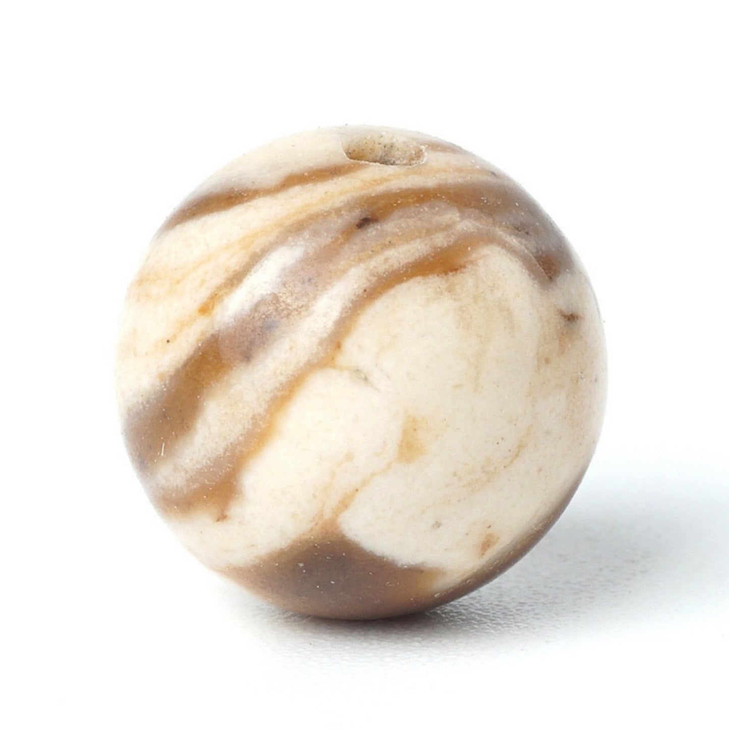 100Pcs Natural Stone 8mm Australia Zebra Round Loose Gemstone Energy Healing Beads Hole Size 1mm DIY Smooth Beads for Bracelet Necklace Earrings Jewelry Making