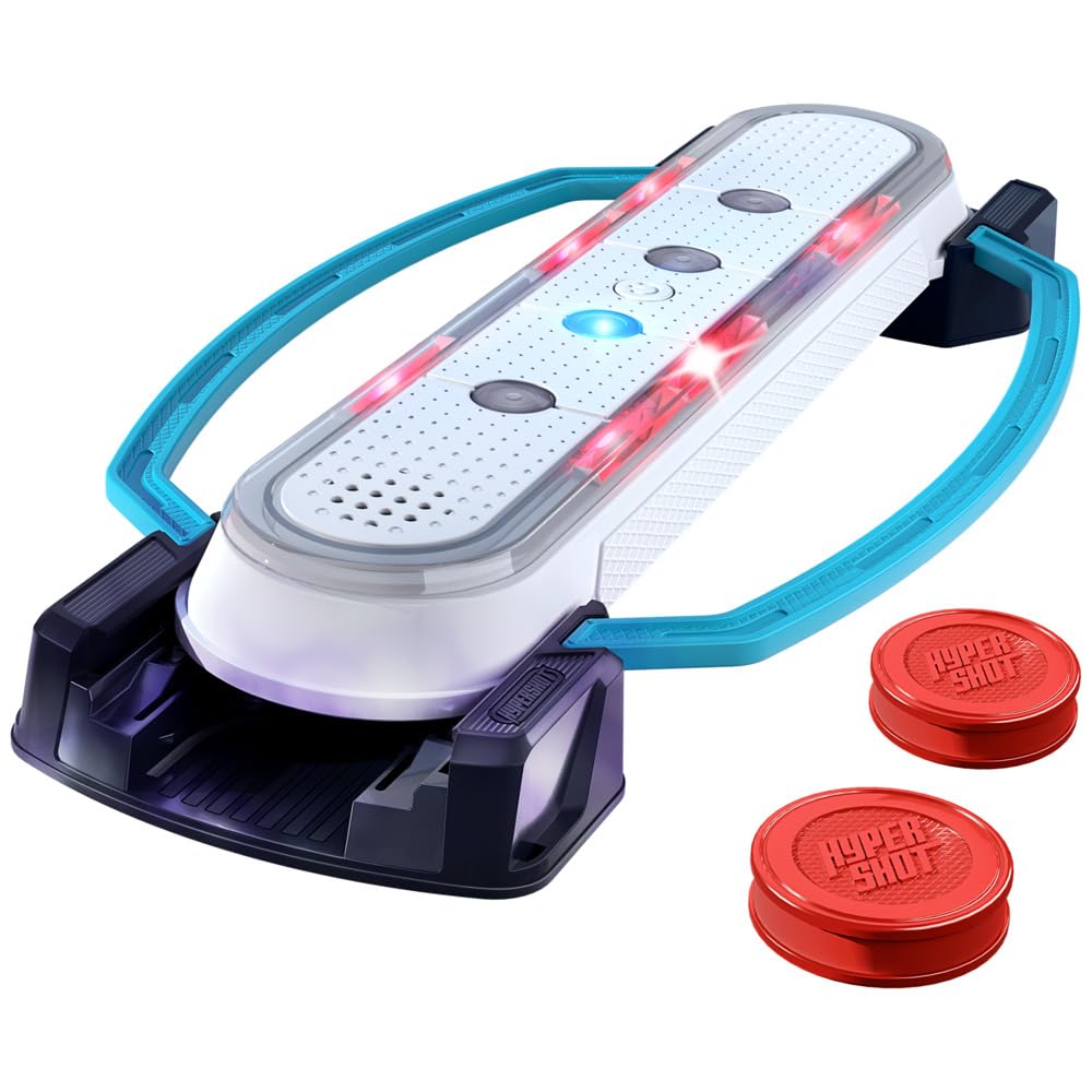 Hasbro Gaming Hypershot Electronic Tabletop Hockey Game | 5 Games in 1 | Music, Lights, and Sounds | Ages 8 and Up | for 1 to 2 Players | Kids Board Games