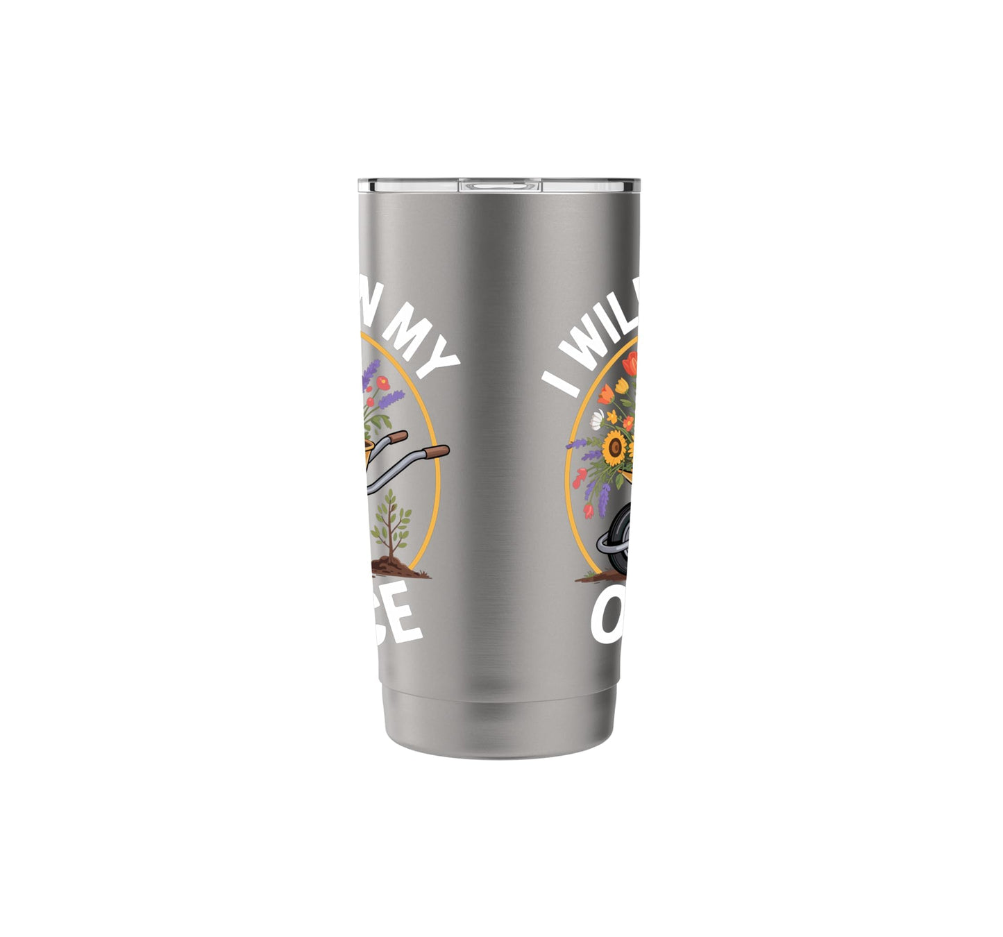 Funny Gardening Office Wheelbarrow Flowers Garden Hobbyist Stainless Steel Insulated Tumbler