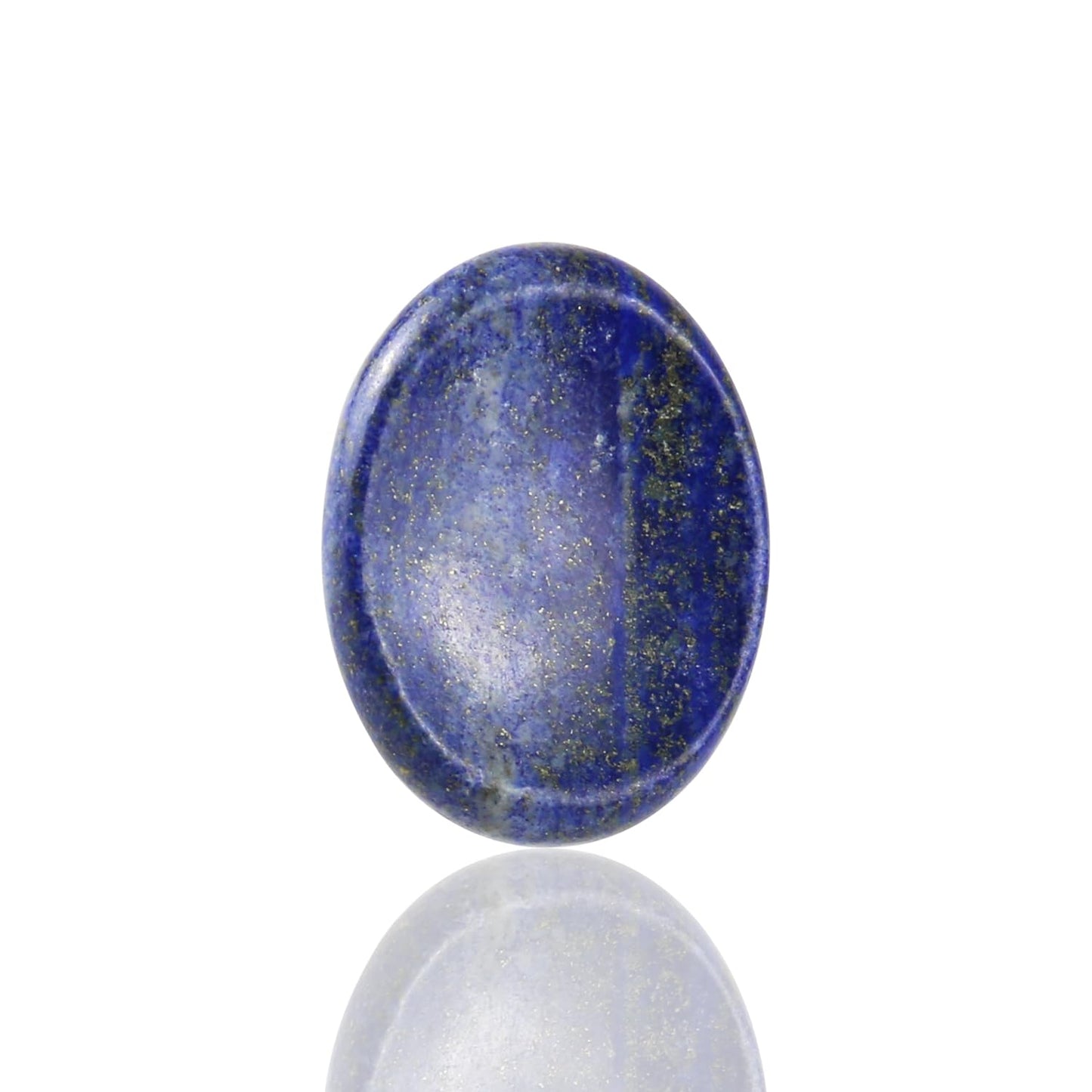 Nvzi Worry Stones Lapis Lazuli Crystals, Chakra Crystals and Healing Stones, Oval Palm Stone, Thumb Stone, Crystals for Beginners, Spiritual Gifts for Women, Meditation Accessories (1PCS)