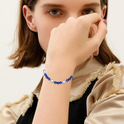 BETHZA Natural Lapis Lazuli Bracelet for Women Blue Lapis Link Adjustable Bracelets Boho Jewelry Gift for Wife