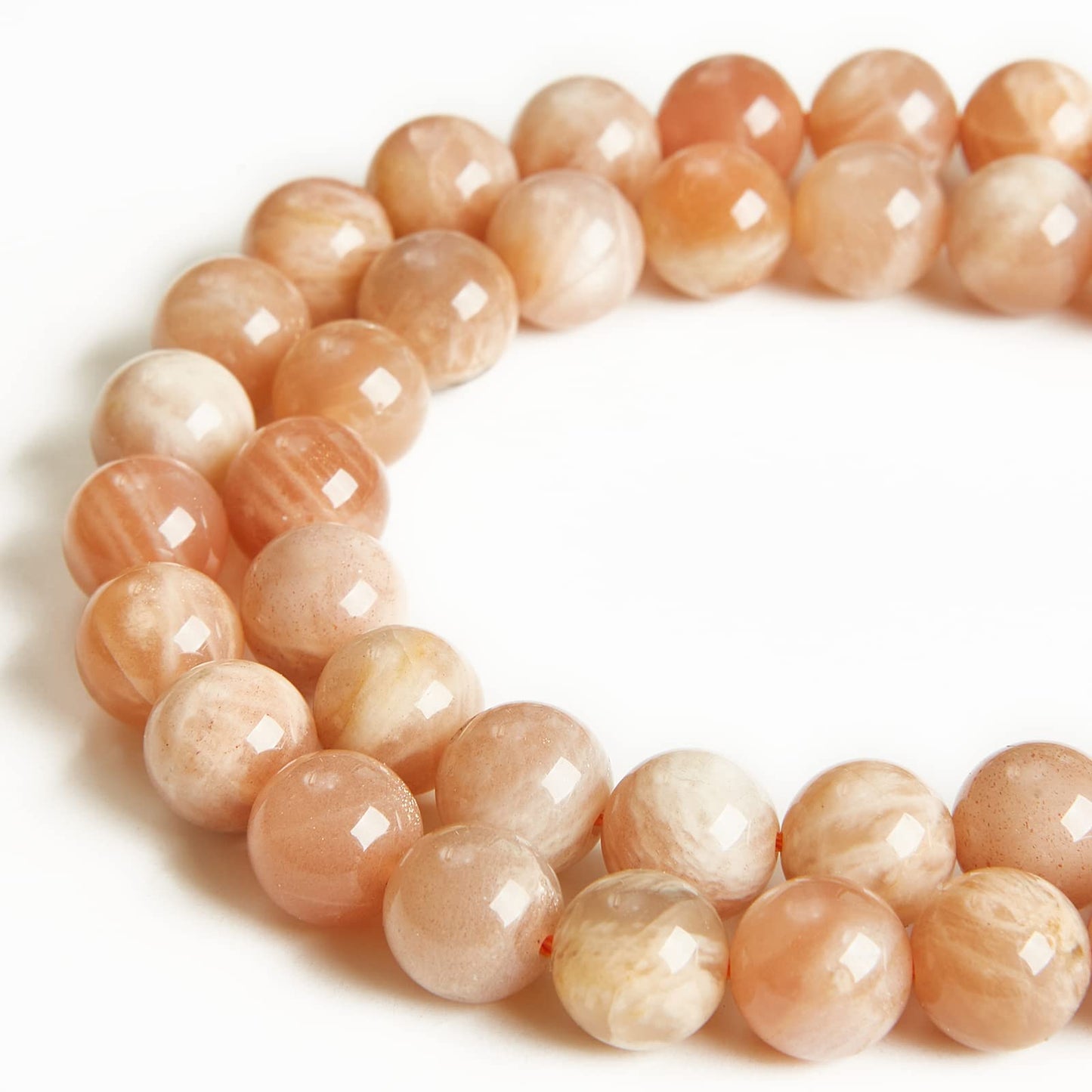 35pcs 10mm Sunstone Beads Natural Gemstone Beads Round Loose Beads for Jewelry Making
