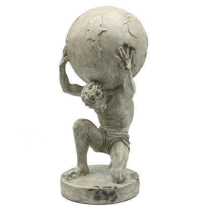 Lukitas Atlas Holding Up World Statue and Sculpture, Lifting The Earth Figurine Decor, Creative Ornament for Home Office Living Room, Resin 11.5''