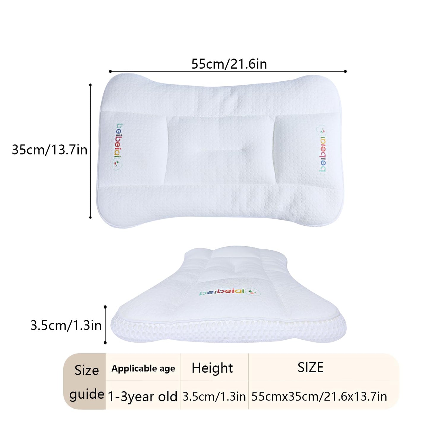 Hebove Kids Pillow, Kids Pillows for Sleeping, Baby Pillow, Toddler Pillows, Baby Pillows for Sleeping for Newborn, Toddler Pillow 1-3 Year Old, Machine Wash,Toddler Pillow 3 Year Old