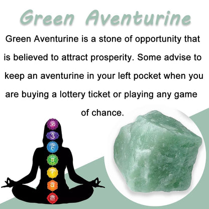 2PCS Natural Raw Stone Healing Crystals Bulk Healing Gemstones for Reiki Tumbling Fountain Rocks Meditation Garden Home Decor (Green Aventurine)