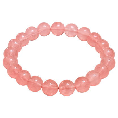 Amazing Gemstone Crystal Bracelet for Women Men's Gifts - Protection Healing Crystal Bracelet - 8mm Gemstone Beaded Stretchable Bracelet Pulseras Para Hombres Mujer Stocking Stuffers Mothers Day Gift (Cherry Quartz)