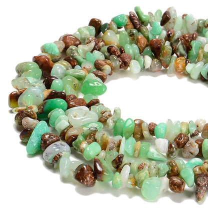 PLTbeads 7-8mm Natural Chrysoprase Australia Jades Gemstone Chips Beads Healing Crystals Waist Bracelets Necklace Kit Irregular Stone DIY Crafts Design Jewelry Making