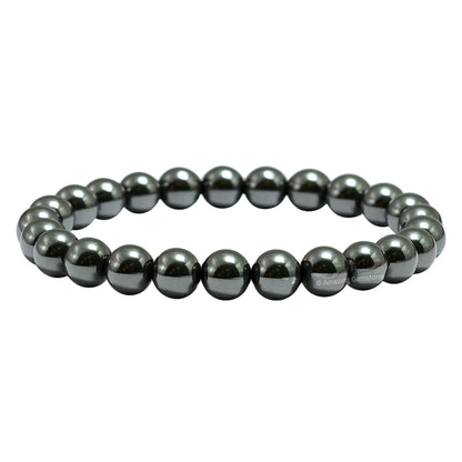 Amazing Gemstone Crystal Bracelet for Women Men's Gifts - Protection Healing Crystal Bracelet - 8mm Gemstone Beaded Stretchable Bracelet Pulseras Para Hombres Mujer Stocking Stuffers Mothers Day Gift (Hematite)