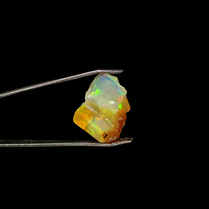 Aemmbriluxe™ 7.61 Cts Natural Ethiopian Welo Opal Rough Stone Single Piece, October Birthstone, Raw Fire Crystals Rock, Play of Colors, Jewelry Making Gemstones, Handpicked, Ultra Fire Striking Opal