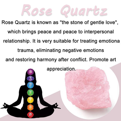 2PCS Natural Raw Stone Healing Crystals Bulk, Gemstones for Reiki, Meditation, Home Decor, Garden Fountain Rocks (Rose Quartz)