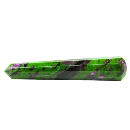 Amazing Gemstone Ruby Zoisite Crystal Wand Massage Stick - Pelvic Wand Gua Sha for Adults - Crystals and Healing Stones Massage Wands for Adults Gifts (Pointed)
