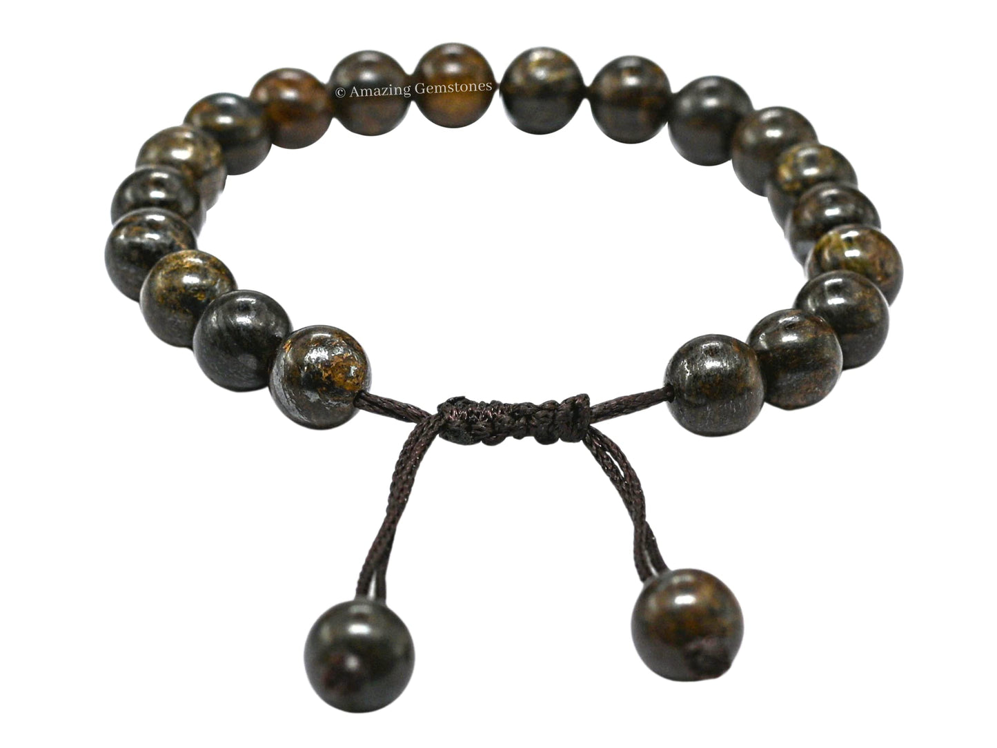Amazing Gemstone Bronzite Bracelet for Women Men's Gifts - Protection Healing Crystal Bracelet - 8mm Gemstone Beaded Adjustable Bracelet Pulseras Para Hombres Mujer Stocking Stuffers
