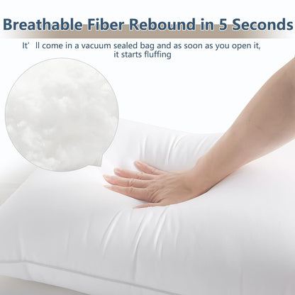 CozyLux Pillows Standard Size Set of 4, Hotel Quality Bed Pillows for Sleeping 4 Pack, Cooling Pillows for Side Back and Stomach Sleepers, Down Alternative Luxury Soft Supportive Pillows (18x26)