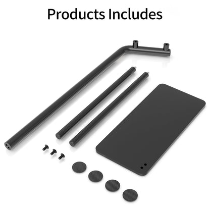 LSK Hand Towel Stand, Black Bathroom Towel Holder Stand, Curved F-Shaped Countertop Towel Stand with Heavy Base, 16.6 Inch