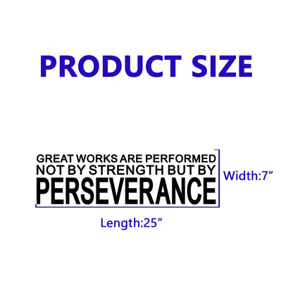 Motivational Quotes Wall Stickers for Office: Classroom Inspirational Positive Vinyl Art Wall Decals for School Bedroom - Great Works are Performed 25" X 7"