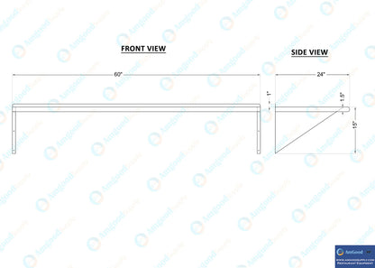 AmGood 24 in. x 60 in. Stainless Steel Wall Shelf | NSF | Metal Shelving | Garage, Laundry, Storage, Utility Room | Restaurant, Commercial Kitchen