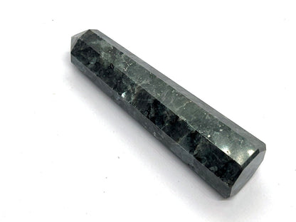 WholesaleGemShop 3 Inch Gemstones LARVIKITE Obelisk Tower Jumbo Facet Aura Rock Crystal Natural Polished Earth Wand Spirit